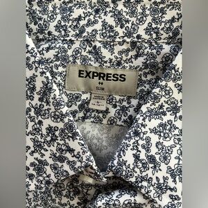 Men’s Express printed shirt L navy/white